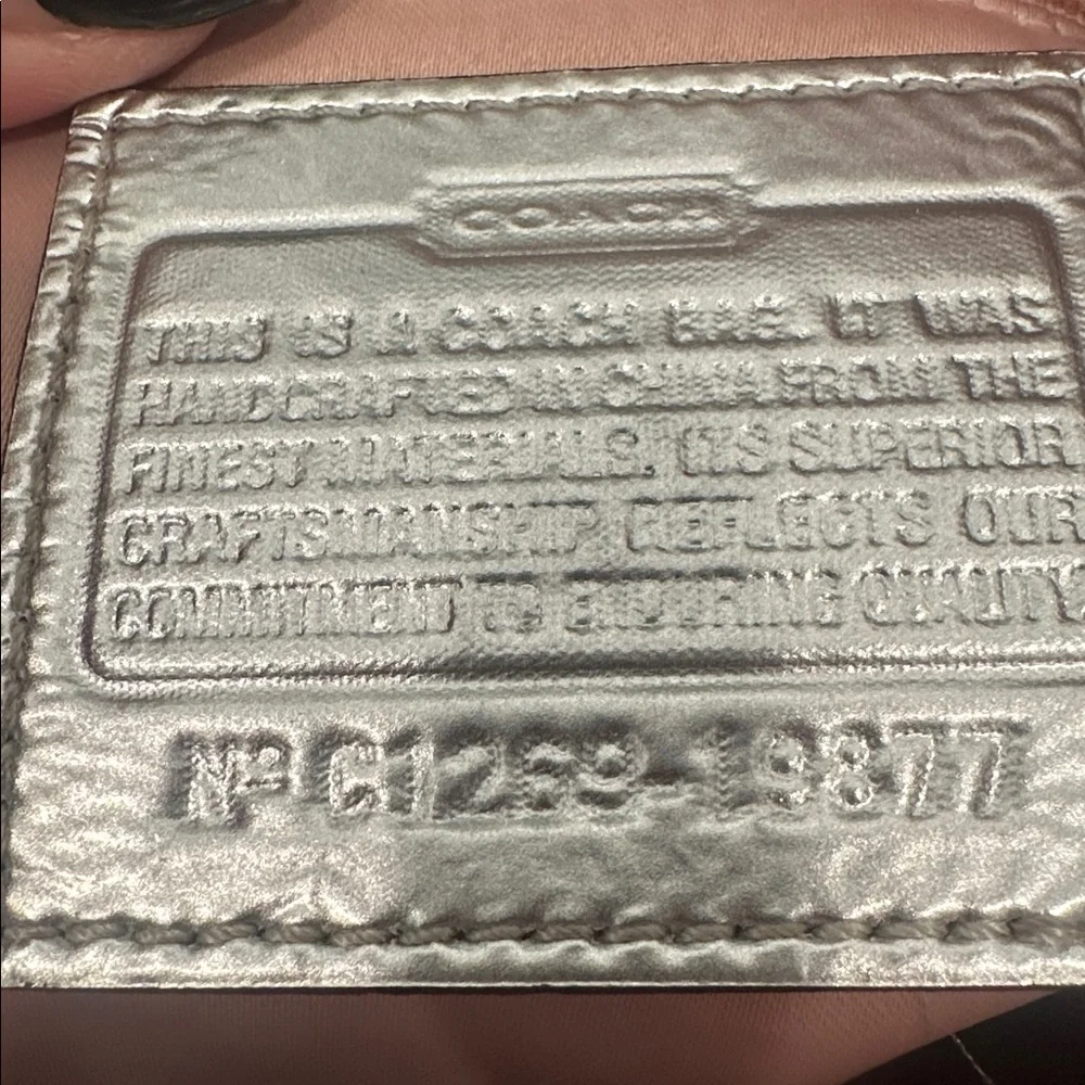 Coach Poppy Ikat Print Tote with Silver Trim - Picture 9 of 12